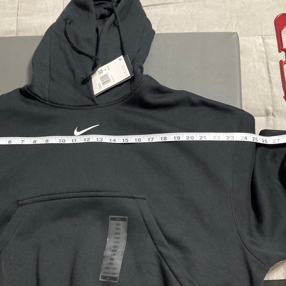 Nike Black Hoodie with Swoosh Logo womens XXS - Picture 6 of 8